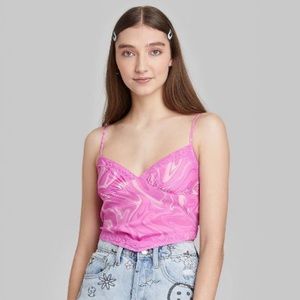 Pink Tank Crop Top